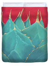 Load image into Gallery viewer, Turquoise Fire - Duvet Cover
