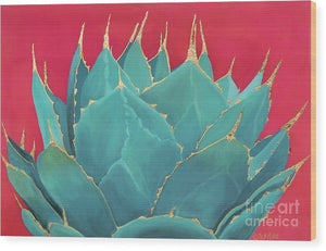 Turquoise Fire - Wood Print
