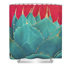 Turquoise Fire - Shower Curtain